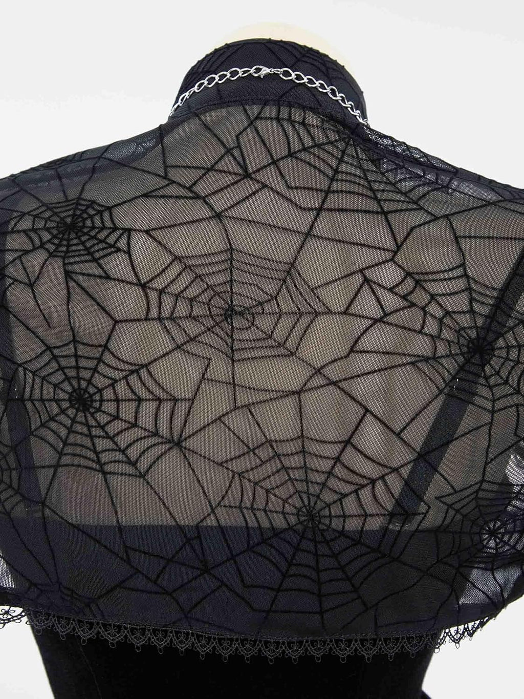 Gothic Vampire Costume – Velvet Bodycon Dress & Spiderweb Cloak Set