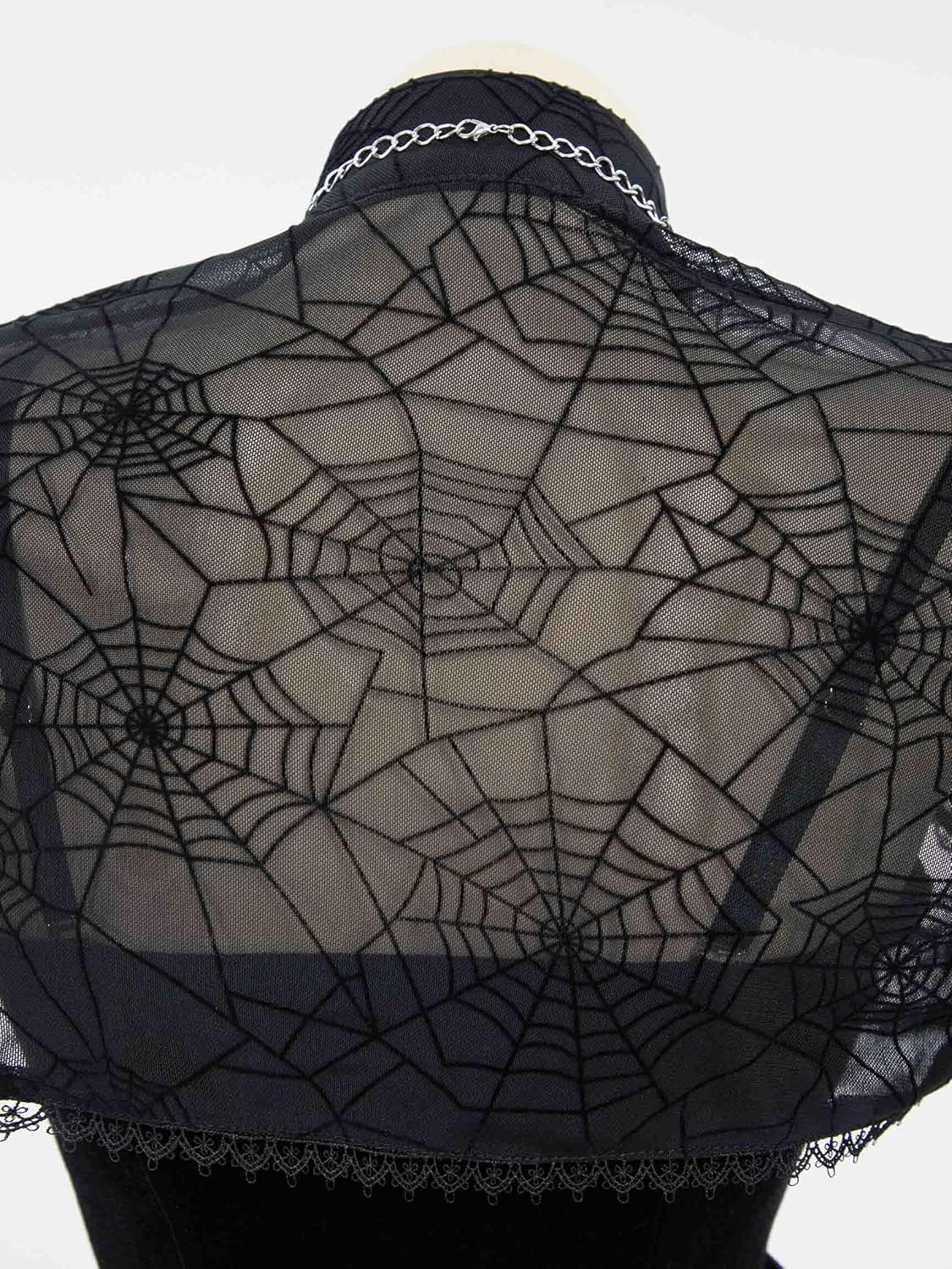 Gothic Vampire Costume – Velvet Bodycon Dress & Spiderweb Cloak Set