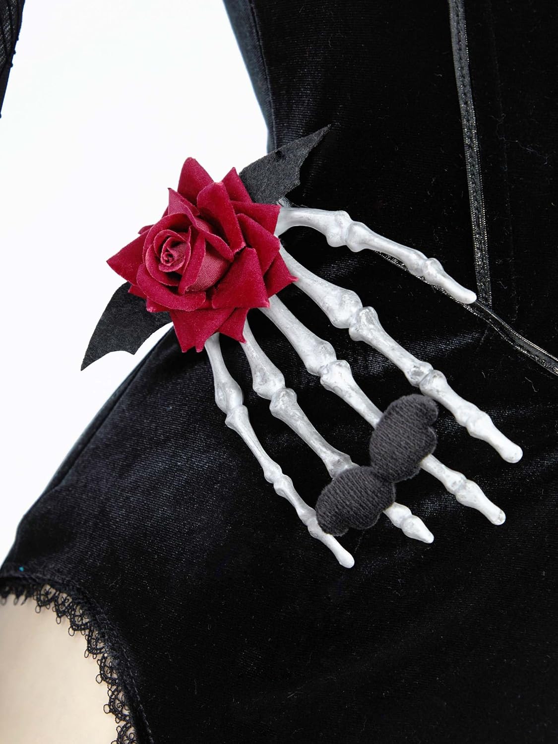 Gothic Vampire Costume – Velvet Bodycon Dress & Spiderweb Cloak Set