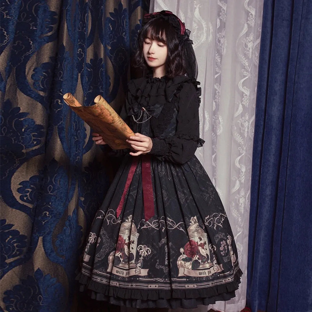 Gothic Lolita Print Dress – Dark Princess JSK