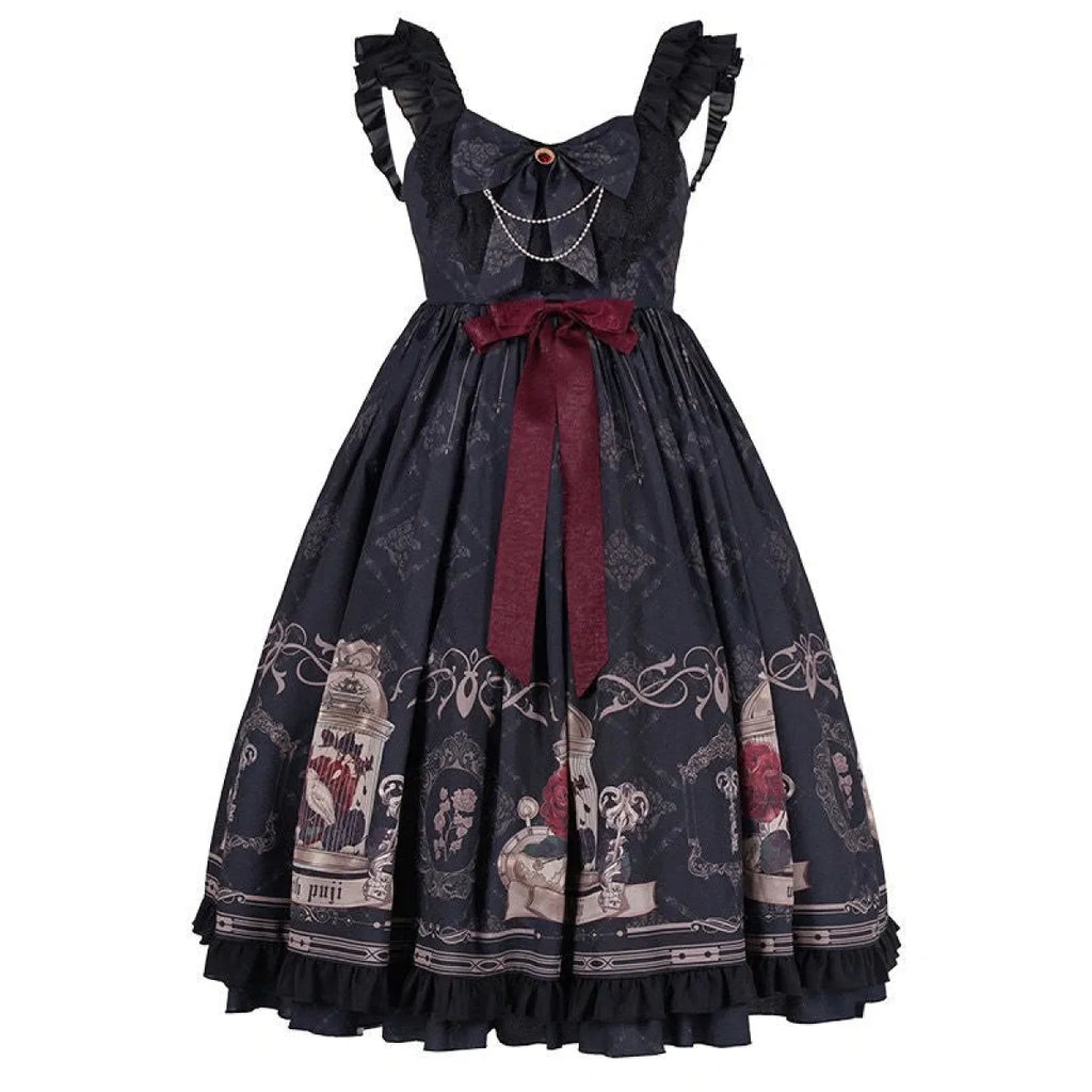 Gothic Lolita Print Dress – Dark Princess JSK