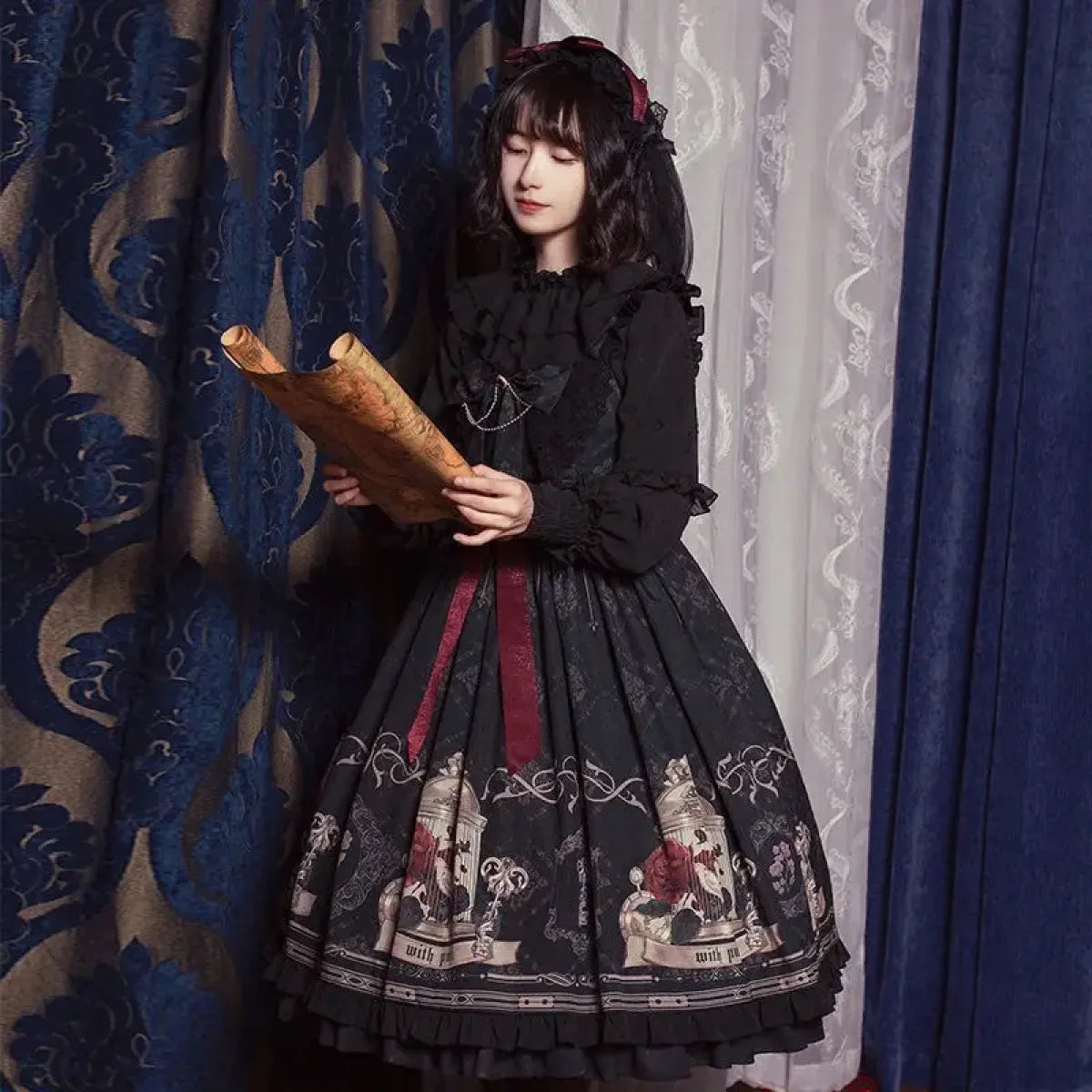 Gothic Lolita Print Dress – Dark Princess JSK