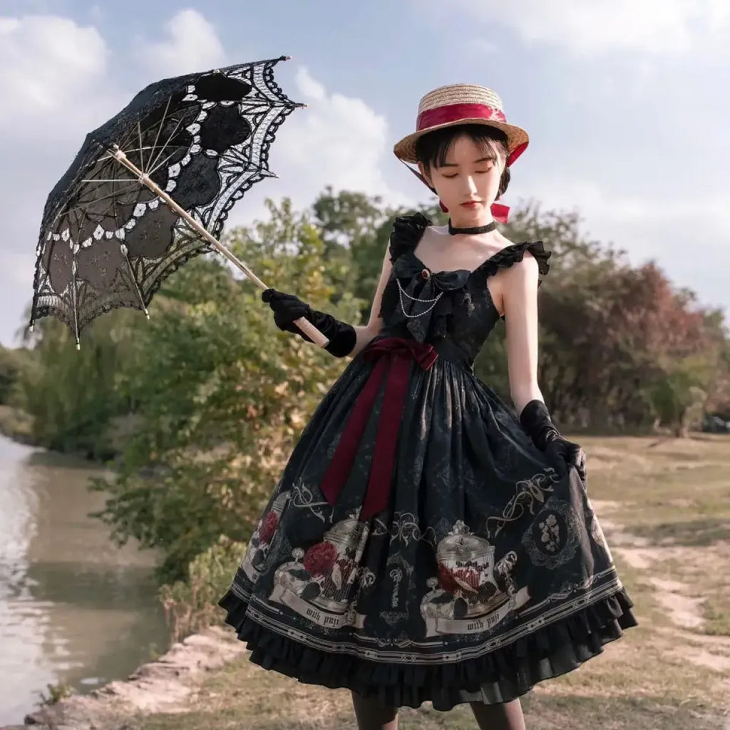 Gothic Lolita Print Dress – Dark Princess JSK