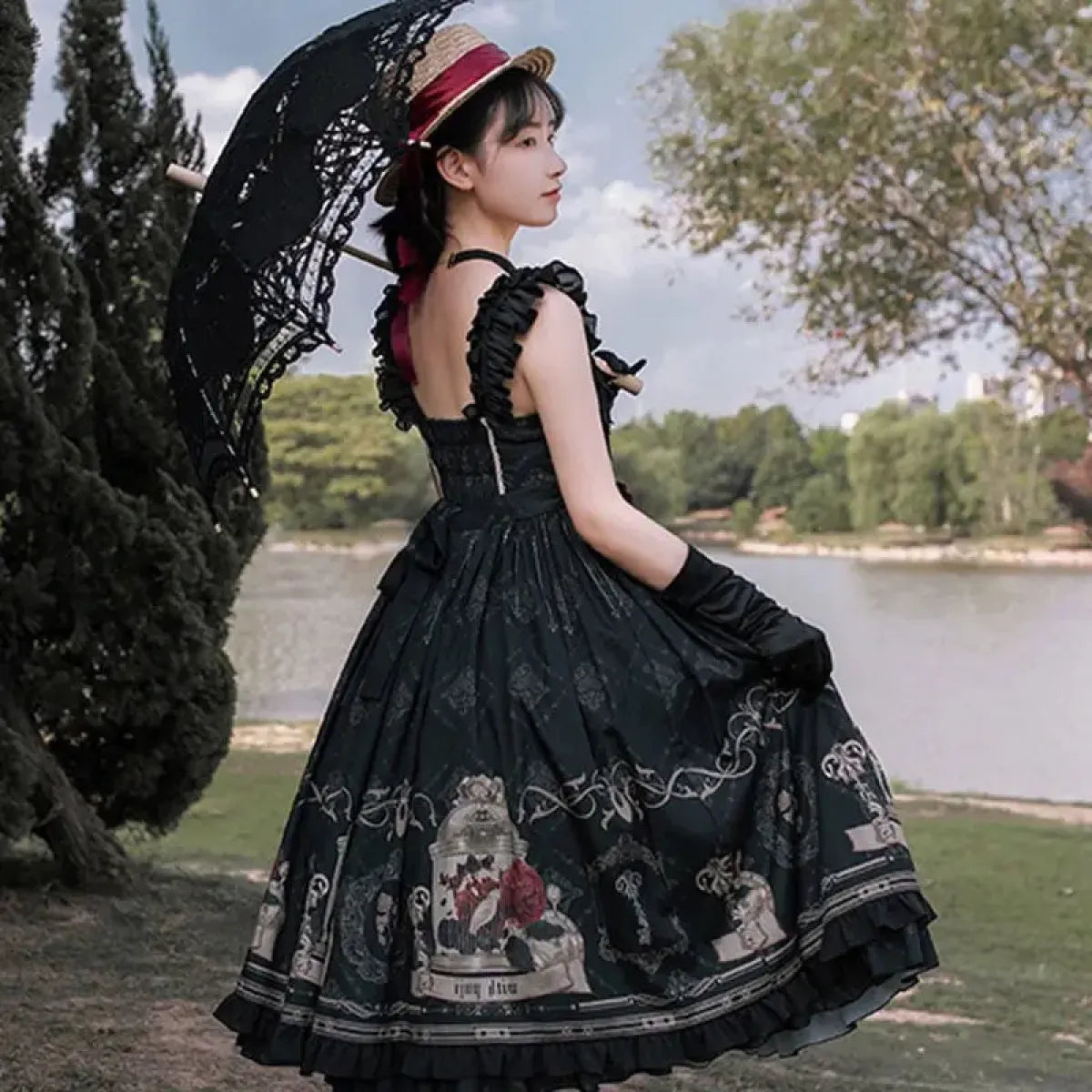 Gothic Lolita Print Dress – Dark Princess JSK