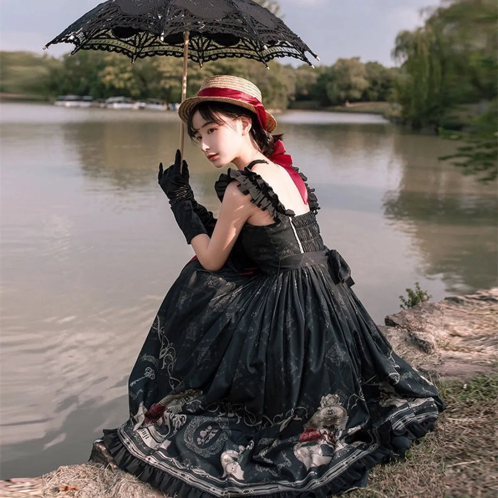 Gothic Lolita Print Dress – Dark Princess JSK