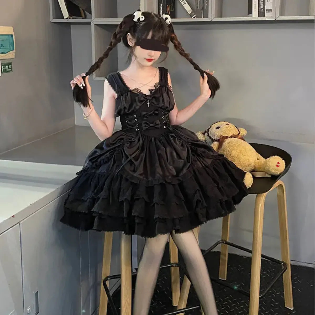 Gothic Victorian Lolita Dress – Punk Lace & Bow