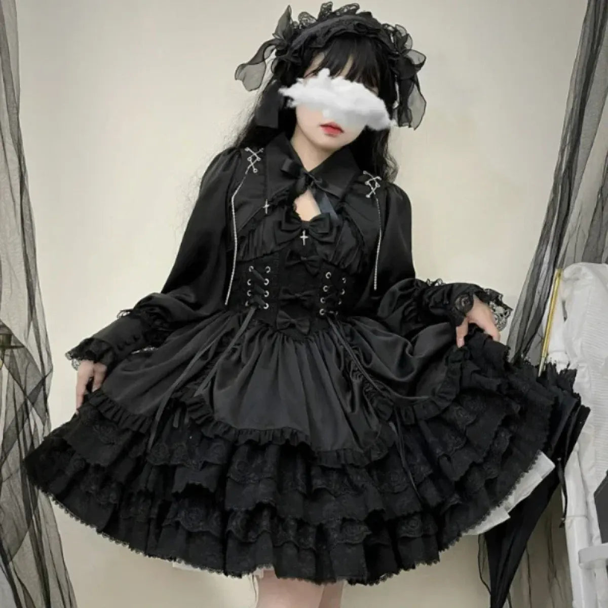 Gothic Victorian Lolita Dress – Punk Lace & Bow