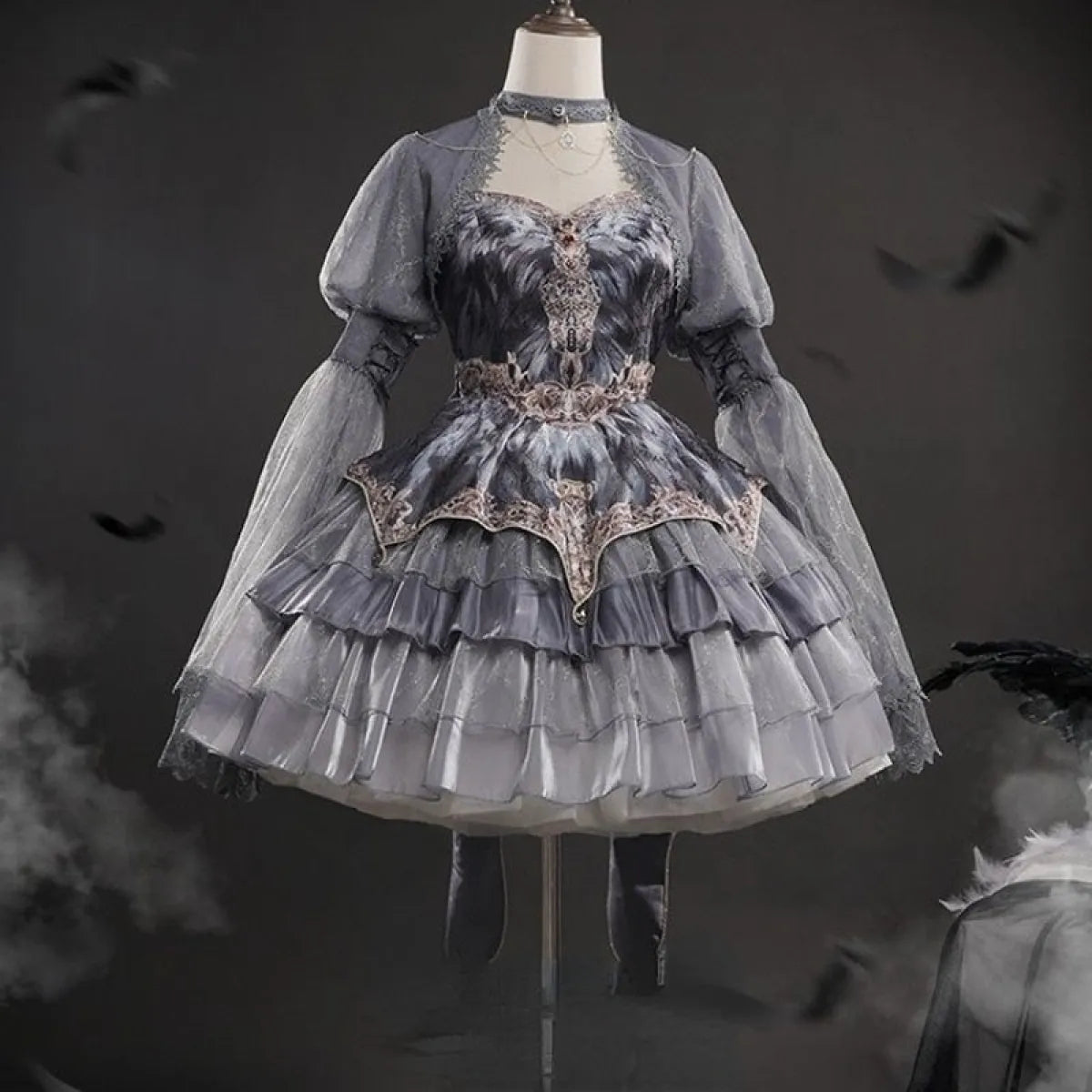 Victorian Swan Dance Lolita Dress – Layered Gothic Lolita