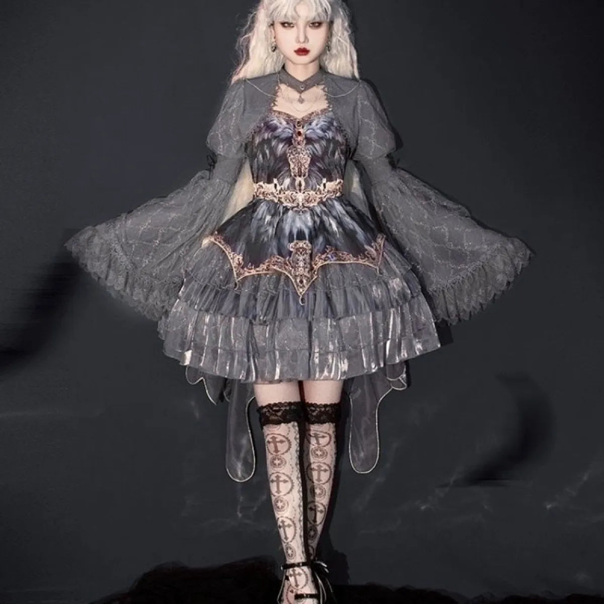 Victorian Swan Dance Lolita Dress – Layered Gothic Lolita