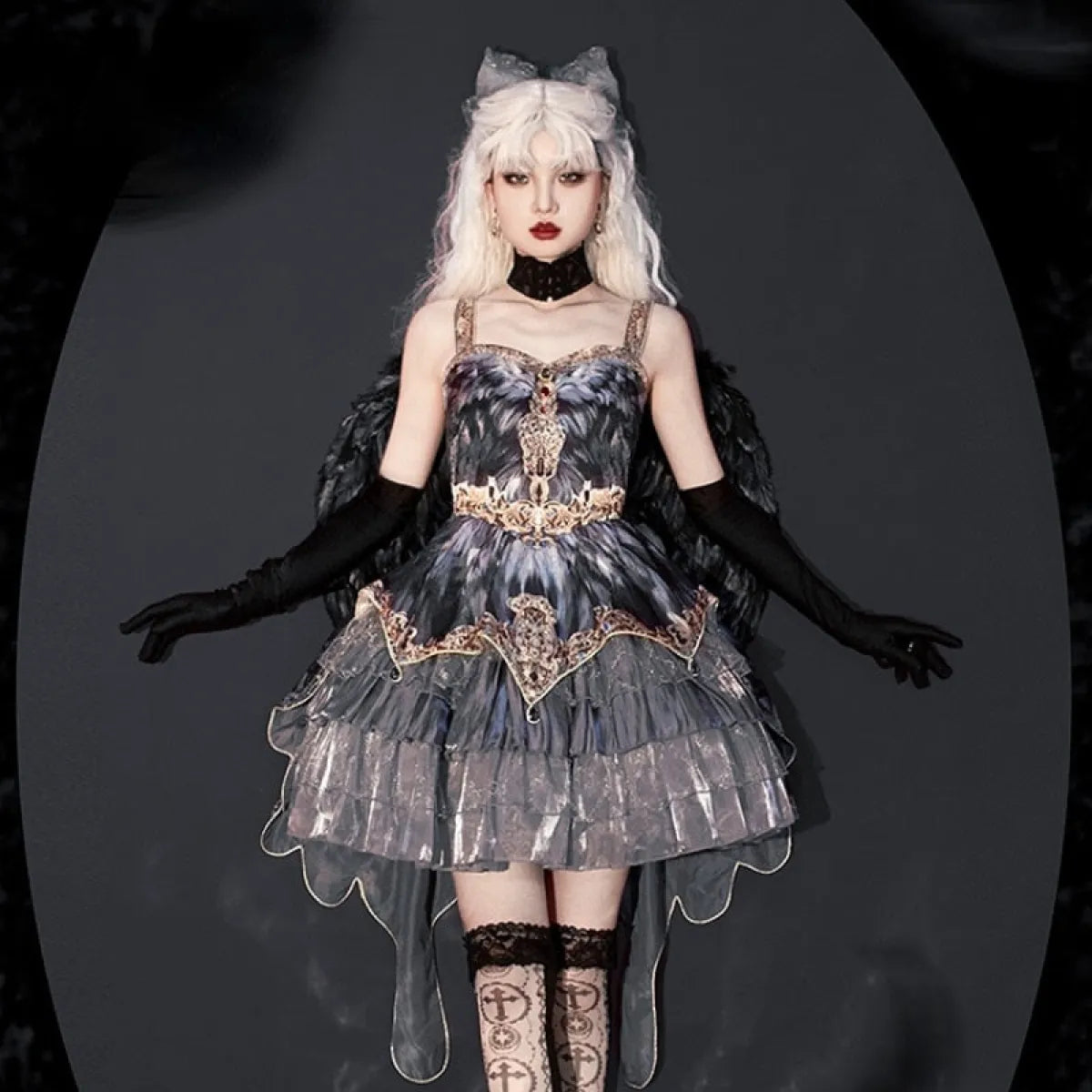 Victorian Swan Dance Lolita Dress – Layered Gothic Lolita