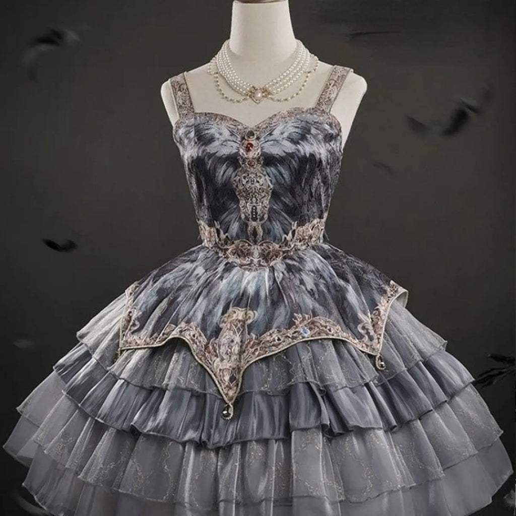 Victorian Swan Dance Lolita Dress – Layered Gothic Lolita