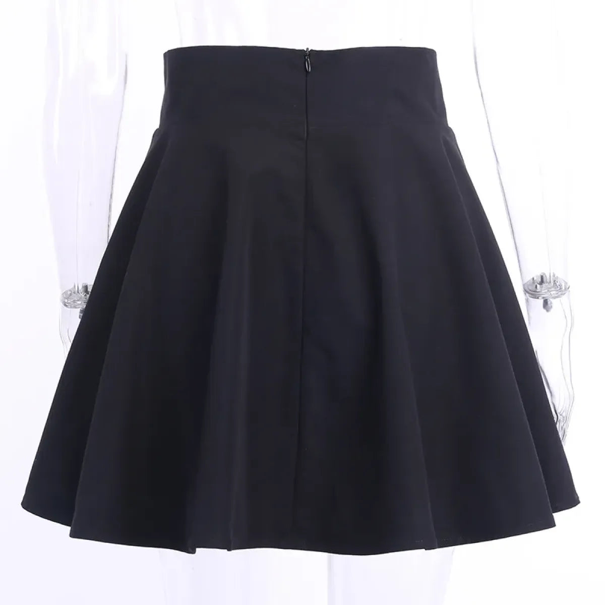 Gothic Lace-Up Mini Skirt – Corset Waist Dark Fashion
